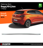 Renault Clio 5 Krom Bagaj Alt Çıtası 2019 2020 2021 2022 2023 2024 2025