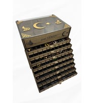 Kişiye Özel Cam Kapaklı Ahşap Tesbih Ve Saat Koleksiyon Kutusu Tespih Kutusu 6+1 (60 TESBİH,12 SAAT)
