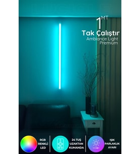 Şerit LED Rgb Led Strip Tube Light Lambader Uzaktan Kumandalı Işık Lamba Ampül aydınlatma Renkli animasyonlu6