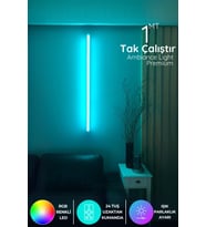 Şerit LED Rgb Led Strip Tube Light Lambader Uzaktan Kumandalı Işık Lamba Ampül aydınlatma Renkli animasyonlu6