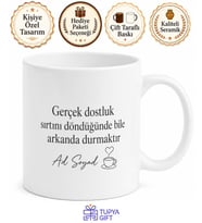 Sırtından Vurmayan Tek Şey Kahvesi Olanlara Sadık Dost Kupası Hediye Bardak