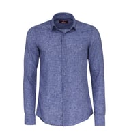 Slim Fit Lacivert Desenli Gömlek - Wessi