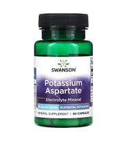 Swanson Potassium Aspartate 99 mg 60 Capsules