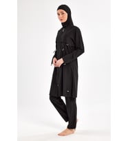 Adasea Ebony Uzun Kollu Tam Tesettür Mayo 1504-25 Siyah