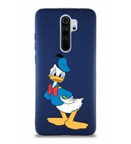 Xiaomi Redmi Note 8 Pro Soft Premier Kapak Donald Duck-D Tasarımlı Silikon Kılıf - Lacivert (Şeffaf)