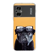PrintiFy Poco M5 ile Uyumlu Köpek 3 Kamera Korumalı Şeffaf Kılıf