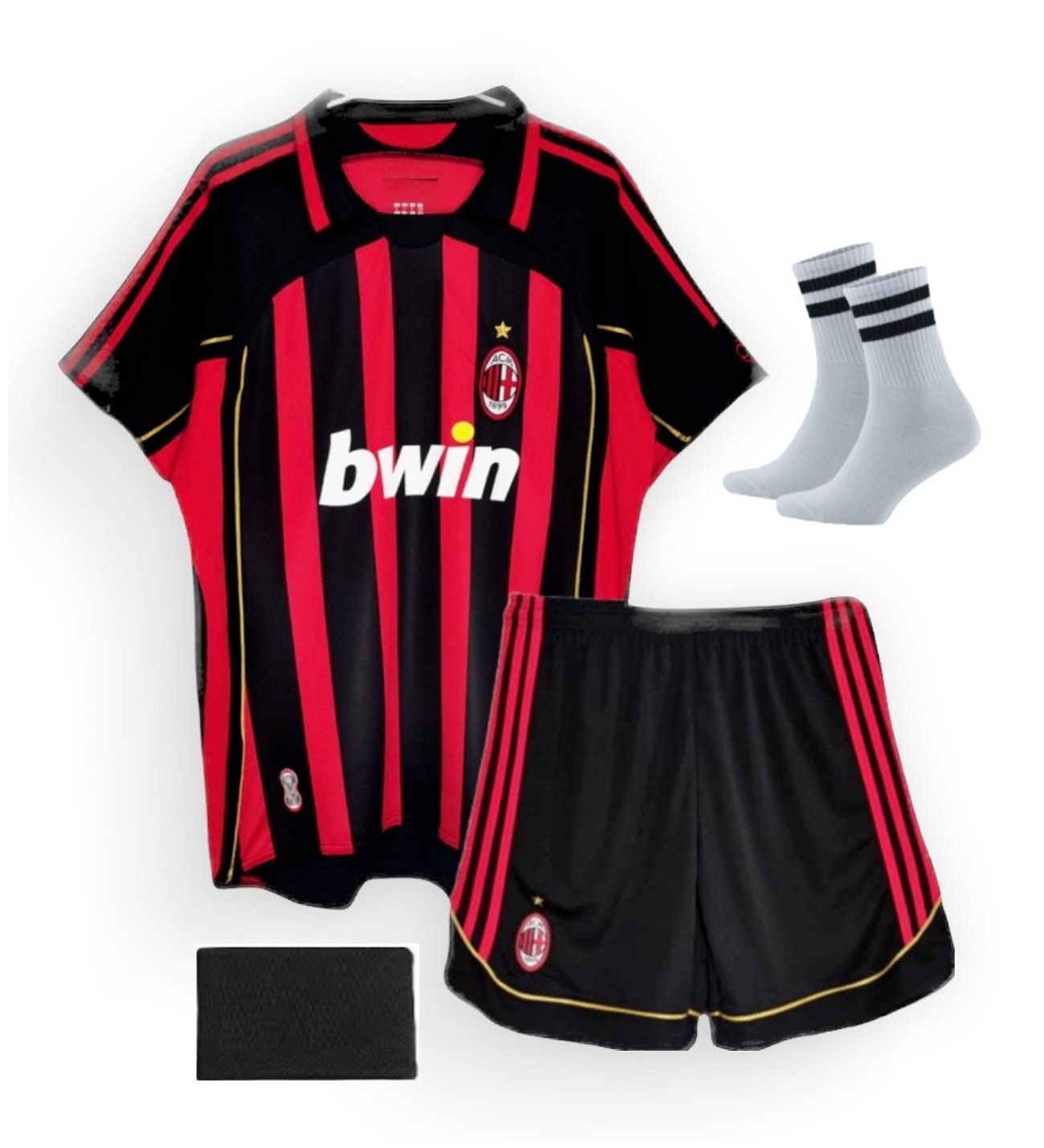 AC MİLAN KAKA 22 NUMARA RETRO ÇOCUK FUTBOL FORMASI FORMA + ŞORT +