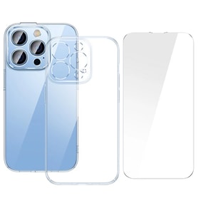 Baseus Crystal iPhone 14 Pro 6.1 Ultra-Thin Silikon Kılıf + Tempered Ekran Koruyuc - SSSSSS5969-7