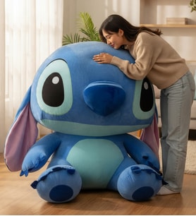 100 CM Dev Boy Stitch Peluş Oyuncak – Mavi Sevimli Peluş Arkadaş, Özel Gün ve Doğum Günü Hediyesi
