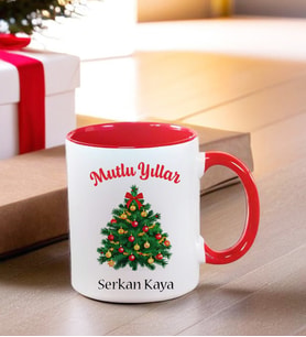 Kişiye Özel  Yılbaşı Temalı Kupa Bardak