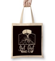 Get Out Fly Paragliding Paraglider Skydiving Parachuting Bez Çanta Uzun Saplı