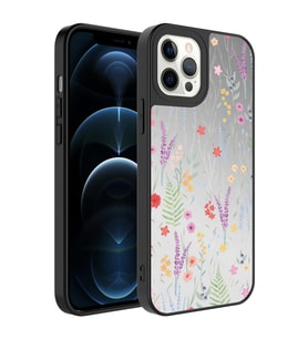 Apple iPhone 12 Pro Max Kılıf Aynalı Desenli Kamera Korumalı Parlak Zore Mirror Kılıf Dallar