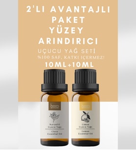 Havanı Arındırmaya Yardımcı 2'li Difüzör Karışımı Karanfil Ve Limon %100 Saf Uçucu Yağı 20 ml