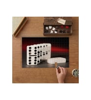 Dizili Domino Taşları Tasarımı 240 parça Ahşap Puzzle Ahşap Kutuda MP10048