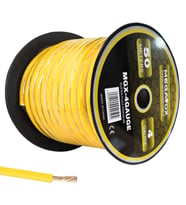 MEGAVOX MGX-4GAUGE Oto Anfi Tesisat Kablosu Silikon 4GA 50 Metre Sarı