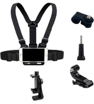 5 Parça Göğüs Bandı Aksiyon Kamera ve Telefon Tutucu – 360° Döner, Ayarlanabilir Harness, Spor ve Outdoor Kayıt İçin Chest Mount Holder ZR1130