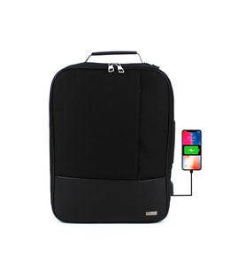 Usb Aparatlı 17.3'' Laptop Sırt El Ve Omuz Çantası Su Geçirmez Mat Destekli Omuz Askılı