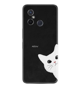 Xiaomi Redmi 12C Kılıf Resimli Desenli Silikon Platinium Series Çılgın Kedi 1895