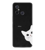 Xiaomi Redmi 12C Kılıf Resimli Desenli Silikon Platinium Series Çılgın Kedi 1895