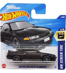 Hot Wheels - Nissan Skyline Gt-R (Bnr32) - Hw Screen Time 2/10 - Hyy72 - Short Card - Fast & Furious (Çok Renkli)