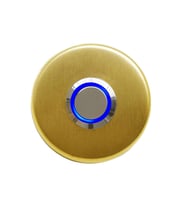 LOCKWAY Z-101GM Paslanmaz Zil Butonu - Altın Renk Mavi Led