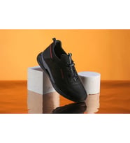 Siyah Nubuk Deri Casual Spor Erkek Ayakkabı