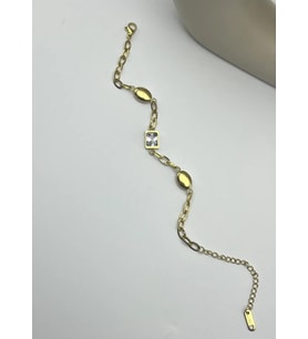 Çelik Gold Baget Taş Bileklik - 25-blk144