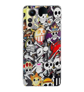 PrintiFy Xiaomi Redmi Note 12S Uyumlu Kamera Korumalı Anime Tasarımlı Şeffaf Kılıf