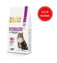 Nutri Feline Sterilized Somonlu Kısırlaştırılmış Kedi Maması 1 kg AÇIK