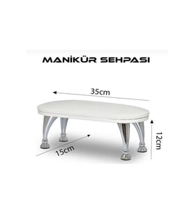 Beyaz Renkli Çok Fonksiyonlu Manikür Sehpası, Şık ve Pratik Tasarım