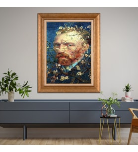 Altın Paspartulu Çerçeveli Tablo CV395 (Gold)