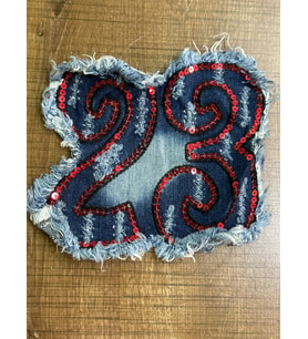 13X16 CM KOT 23 RAKAMLI PAYETLİ APLİKE ATMA YAMA DİKİŞ AKSESUARI