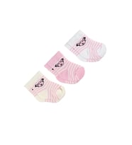 Kız Bebe Havlu Üçlü Set 1 Ay,6 Ay Çorap (Karışık)