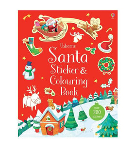 Santa Sticker and Colouring Book Usborne Publishing