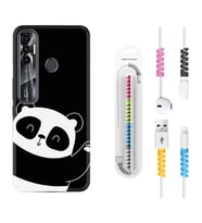 Tecno Spark 6 6 Go 8C 8 Pro 7 7 Pro Kılıf Kablo Koruma Spiral Silikon Bay Bay Panda 1784