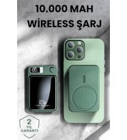 10000 mAh Wireless Powerbank Hızlı Şarj Destekli Taşınabilir Tasarım