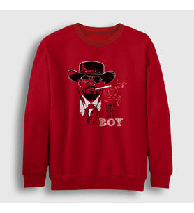 Presmono Unisex Kırmızı Jamie Film Django Unchained Sweatshirt 243847tt