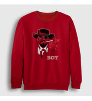 Presmono Unisex Kırmızı Jamie Film Django Unchained Sweatshirt 243847tt