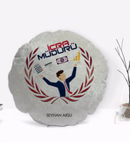 BK Gift Kişiye Özel İsimli İcra Müdürü Tasarımlı Dekoratif Kırlent Yastık-1