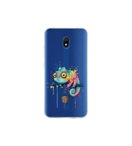 Redmi 8A ile Uyumlu Splash Bukalemun Tasarımlı Şeffaf Silikon Kılıf