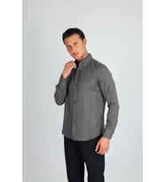 LORENZO MAZZOLİ OXFORD C 503 GRİ ERKEK GÖMLEK