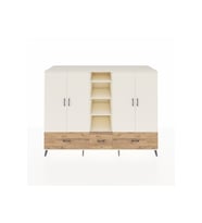 Kronos Dolap 12 Raflı 3 Çekmeceli 4 Kapaklı 220x59x163 Aytaşı-Aytaşı/Çam