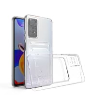 Xiaomi Redmi Note 11 Global Kılıf Setra Kartlıklı Şeffaf Kılıf (Renksiz)