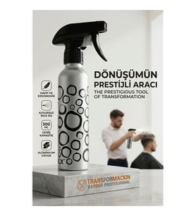 Alüminyum Metal Berber Kuaför Su Spreyi Şişesi Profesyonel Saç Fısfısı 300 ML 723021