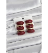 Bordo Vintage Model Renk Kadın Küpe