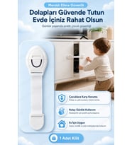 Bebek Çocuk Güvenlik Kilidi 4 Adet Dolap Çekmece Emniyet Kilidi