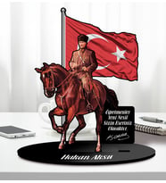 BK Gift Kişiye Özel Atatürk ve Öğretmenler Günü Tasarımlı Karikatür Biblo-1, Öğretmene Hediye