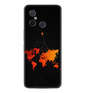 Xiaomi Redmi 12C Kılıf Silikon Desen Özel Seri İz Bırakan Uçak 1778