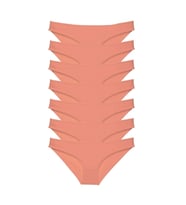 7 adet Süper Eko Set Likralı Kadın Slip Külot Pudra