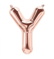 Y Harf Rose Gold Folyo Balon 40 inc 100 cm